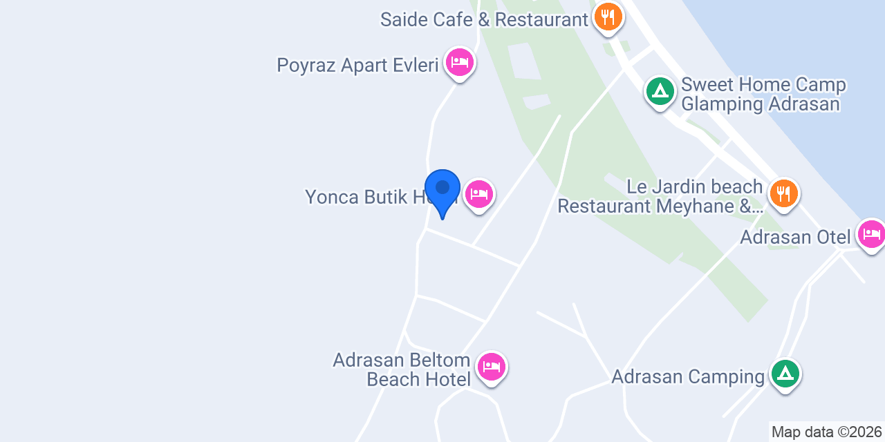 Ada Arası Otel Adrasan konumu