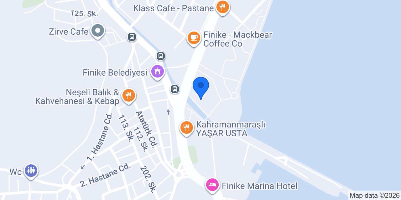 Antepli Finike gece dürümcüsü konumu