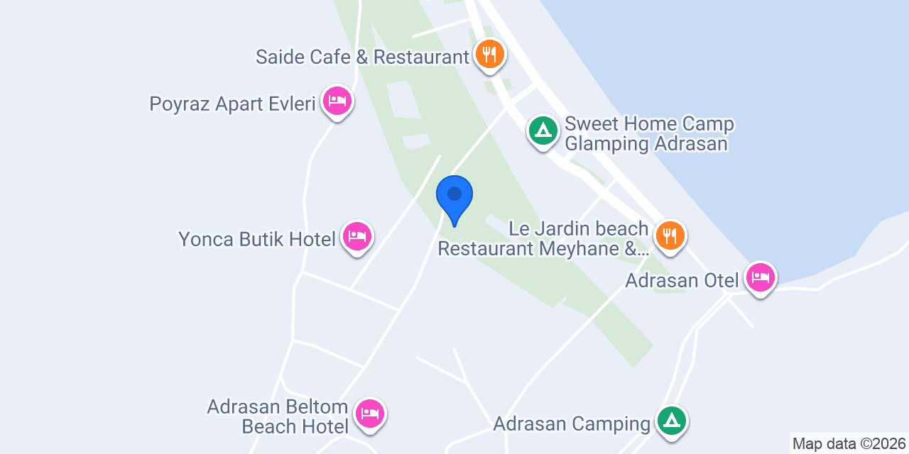 Adrasan Camping Parlak Kamp Alanı konumu
