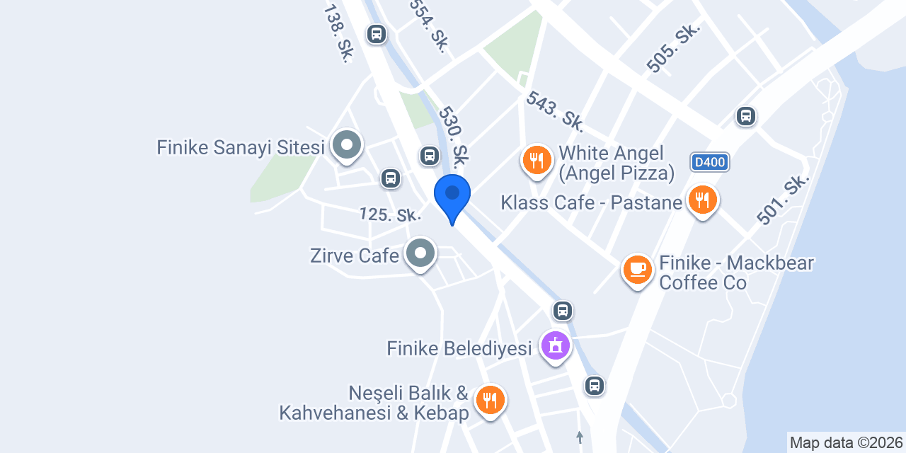 Finike Veteriner Kliniği konumu