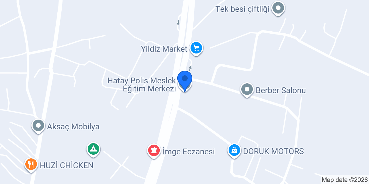 Hatay Polis Meslek Eğitim Merkezi konumu