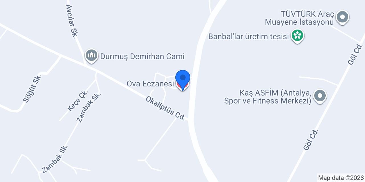 Ova Eczanesi konumu