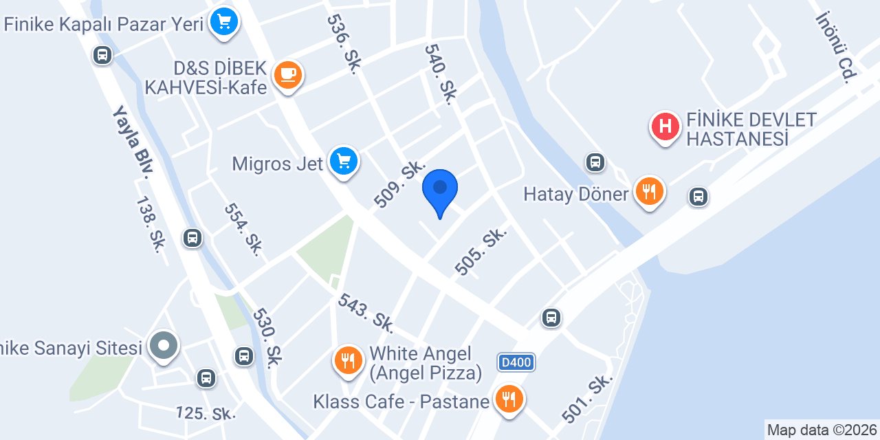 Finike Meteroloji Müdürlüğü konumu
