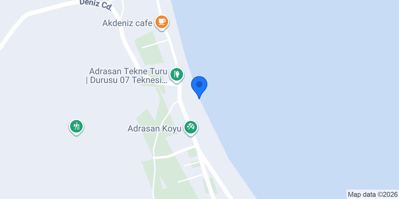 Adrasan Sultan Süleyman 1 Tekne Turu konumu