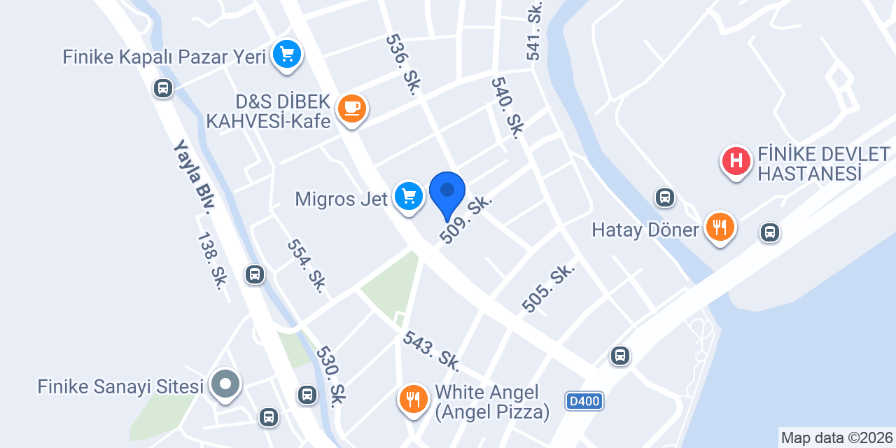 Yurtiçi Kargo Finike konumu