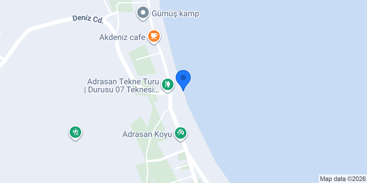 Adrasan Tekne Turu İsmet Kaptan konumu