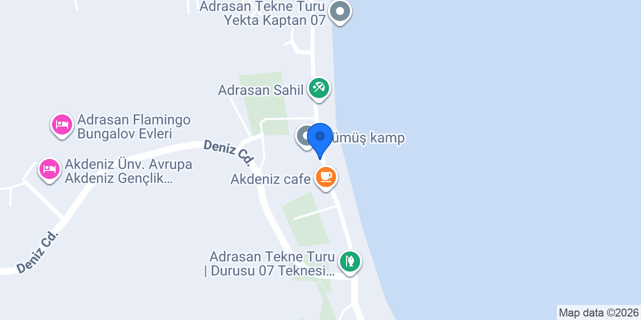 Adrasan Kıyı camping konumu