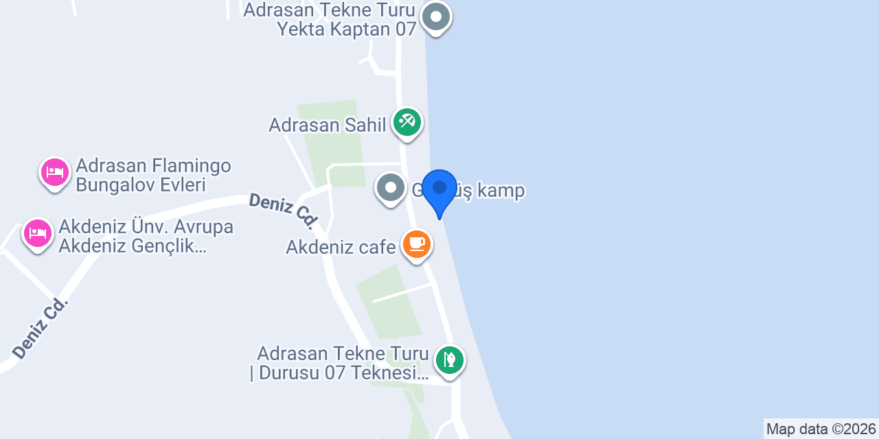 Adrasan Tekne Turu Mercan 07 konumu