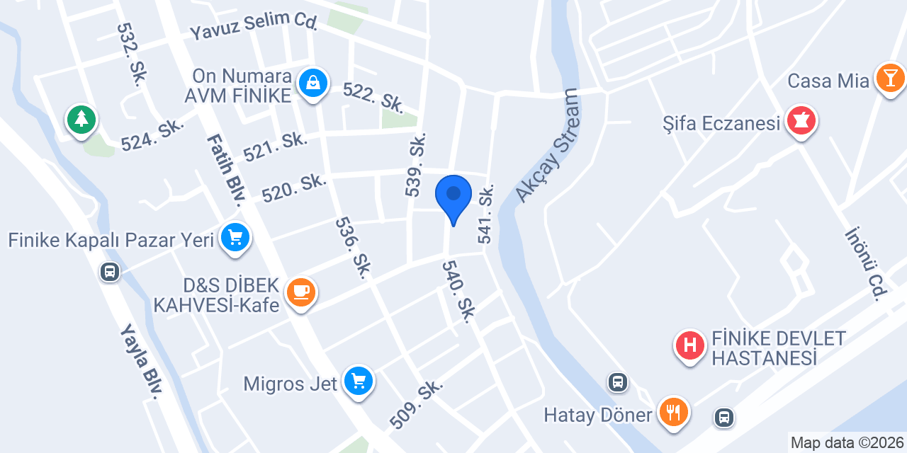 Adresss ev yemekleri konumu