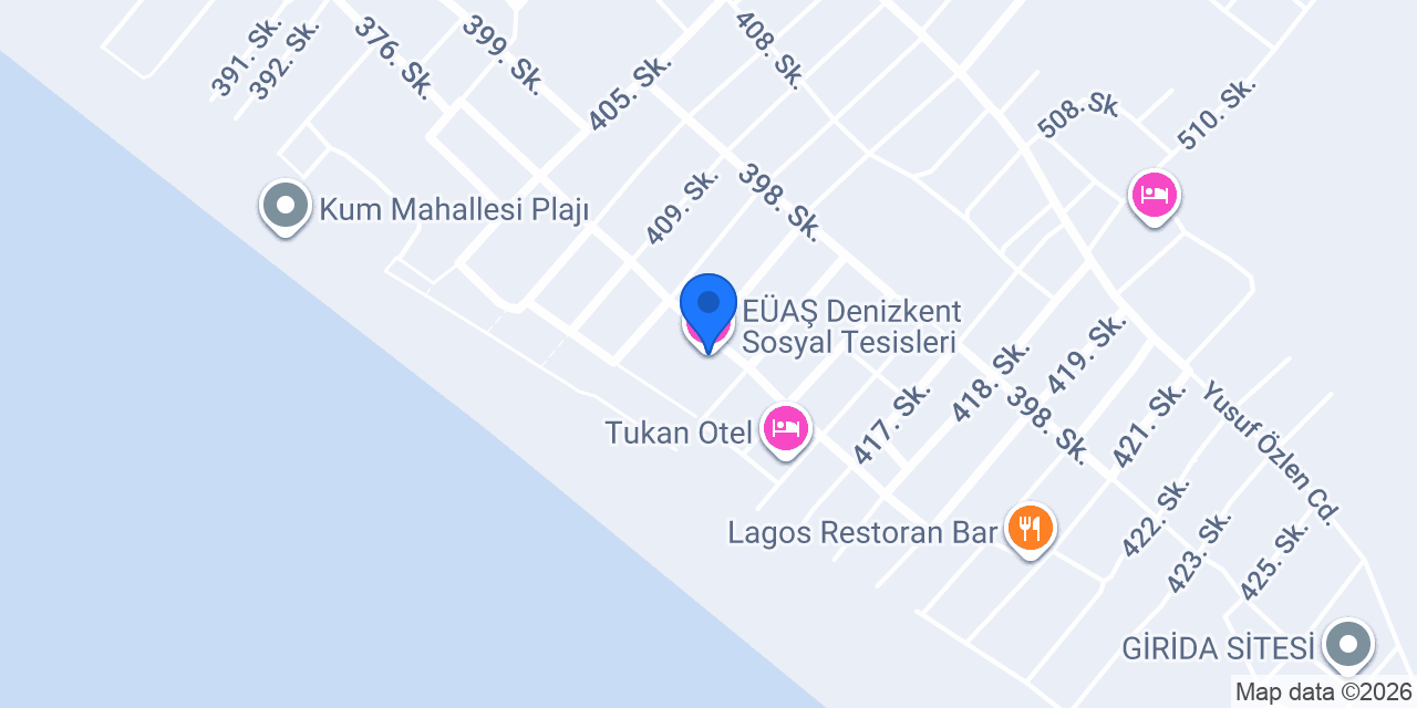 EÜAŞ Denizkent Sosyal Tesisleri konumu
