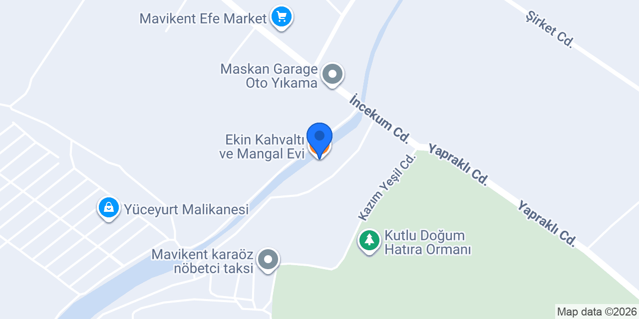 Ekin Kahvaltı ve Mangal Evi konumu