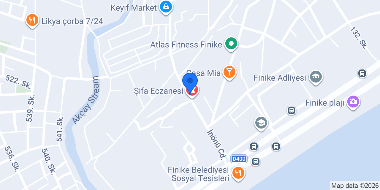 Yeni Finike Eczanesi konumu