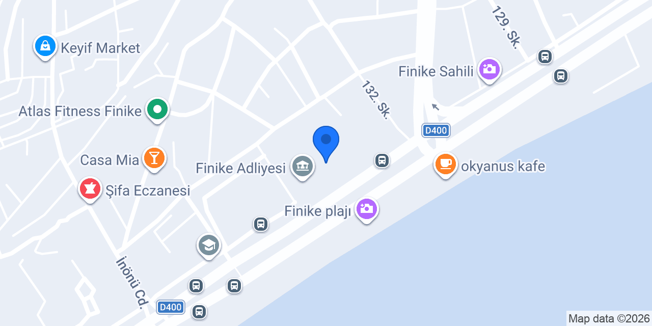 Finike Hükumet konağı konumu