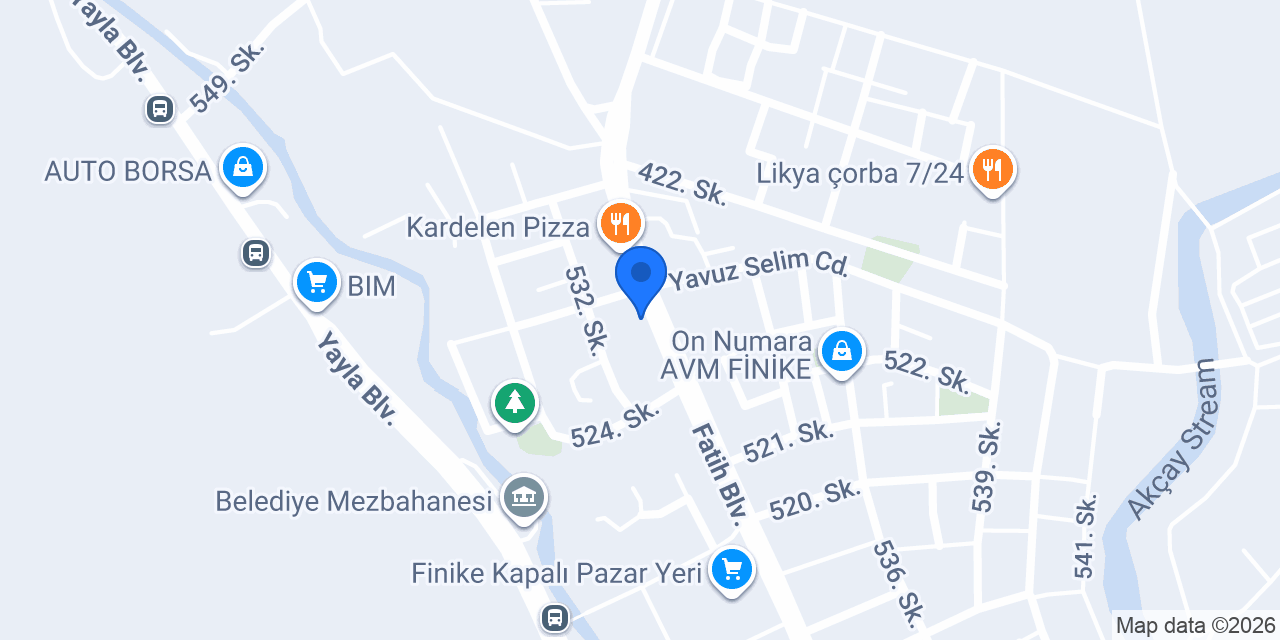 Melis Bayan Kuaförü Finike konumu