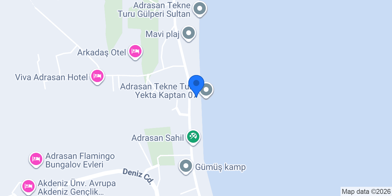 Adrasan Tekne Turu Engin Kaptan konumu
