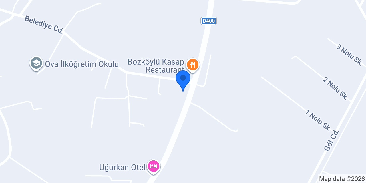 Meşhur Sarıyer Börekçisi Ova Şubesi konumu