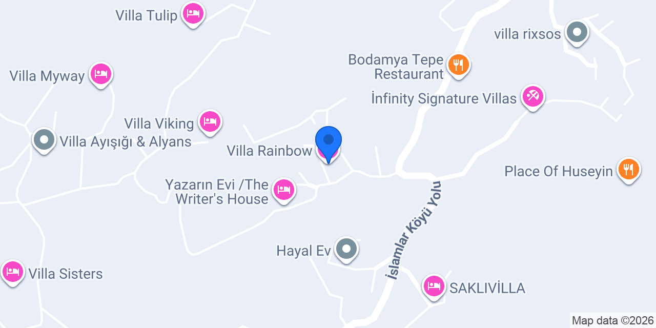 Villa Rainbow konumu