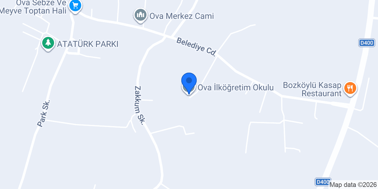 Ova Ortaokulu konumu