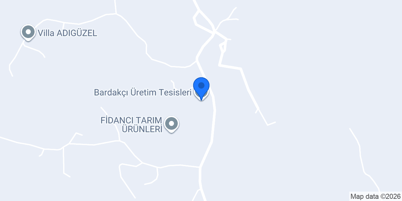 Bardakçı Üretim Tesisleri konumu