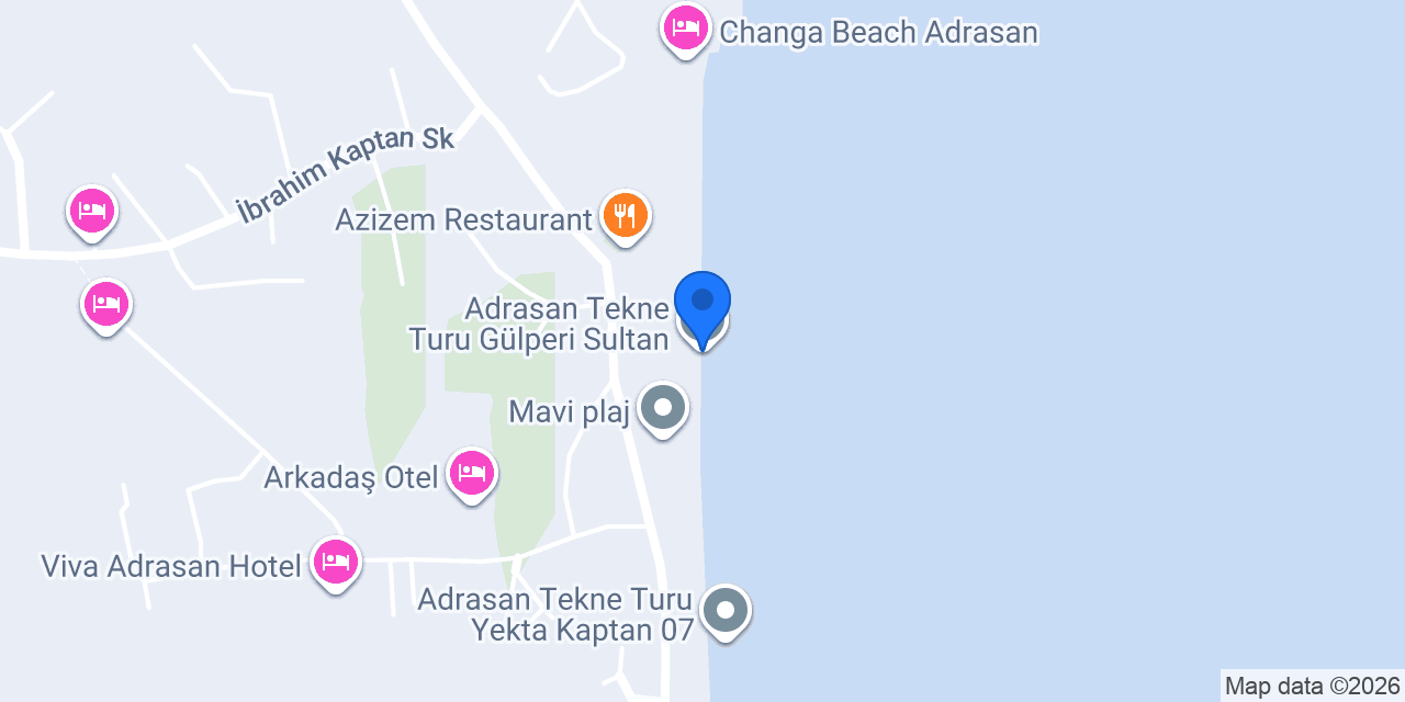 Adrasan Tekne Turu Gülperi Sultan konumu