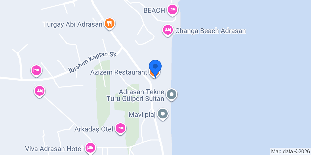 Azizem Restaurant konumu