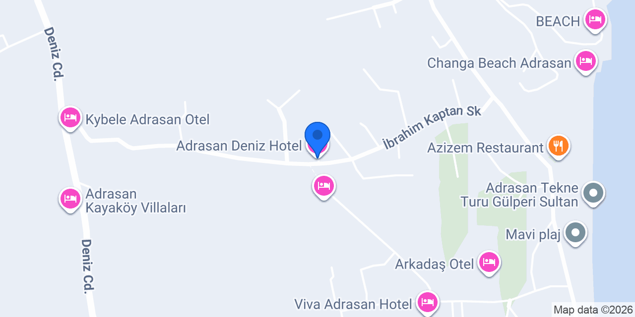 Adrasan Deniz Hotel konumu