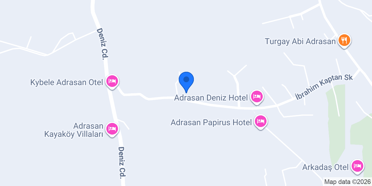 Adrasan Otel Narçiçeği konumu