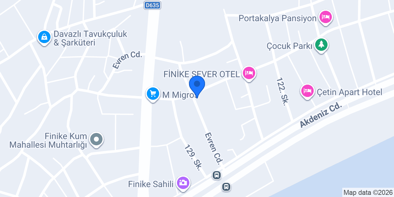 Keramos Pansiyon konumu