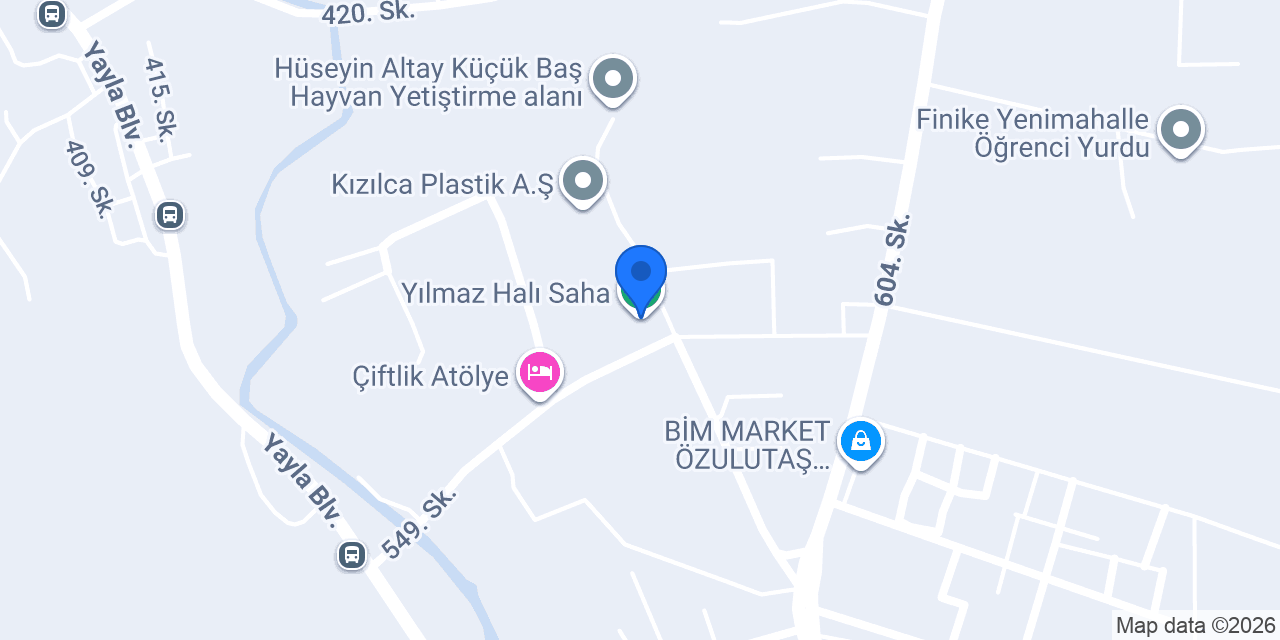 Yılmaz Halı Saha konumu
