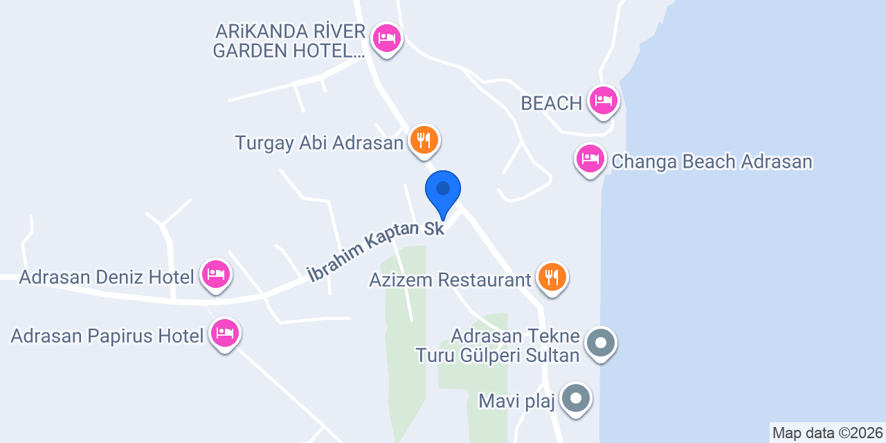 Adrasan Aysun pansiyon konumu