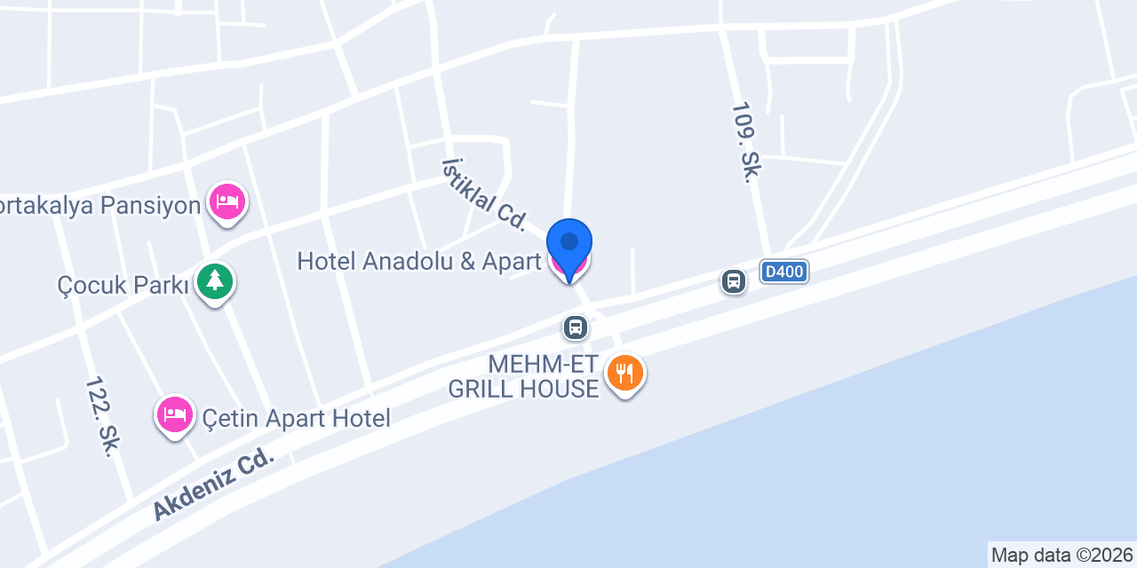 Hotel Anadolu & Apart konumu