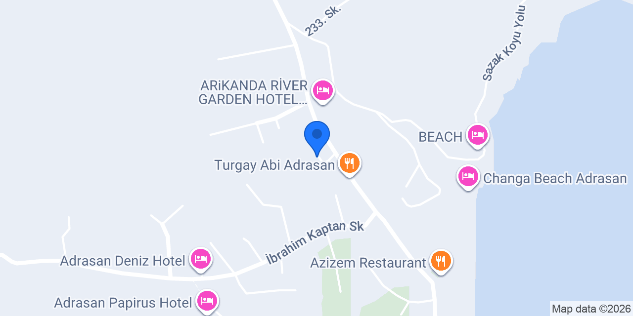 Adrasan Çıtır Pansiyon konumu