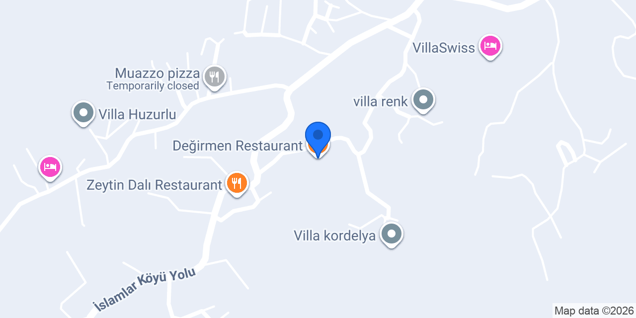 Değirmen Restaurant konumu