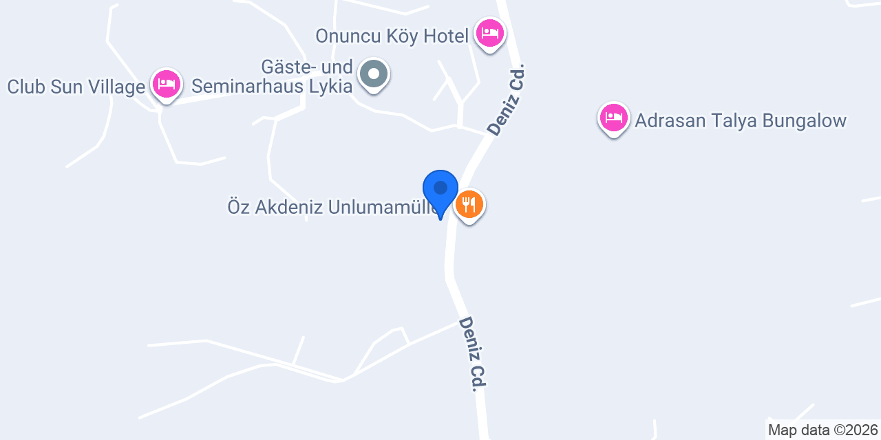 Adrasan Vadi Pansiyon konumu