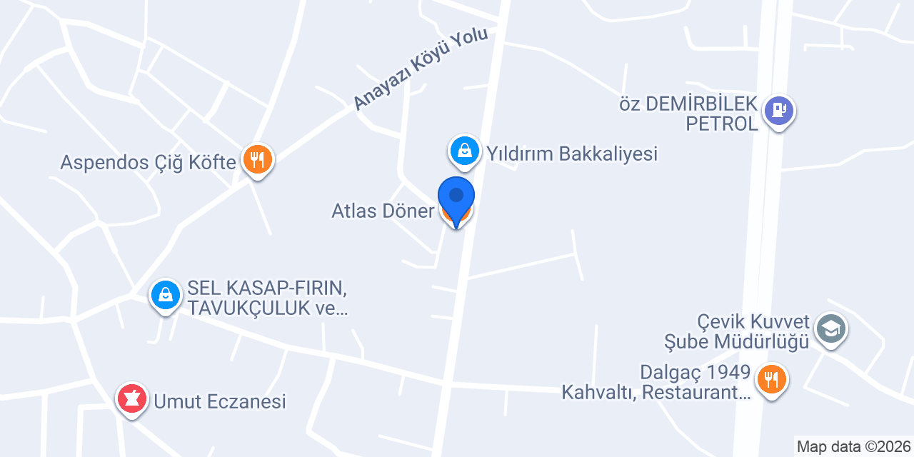 Atlas Döner konumu