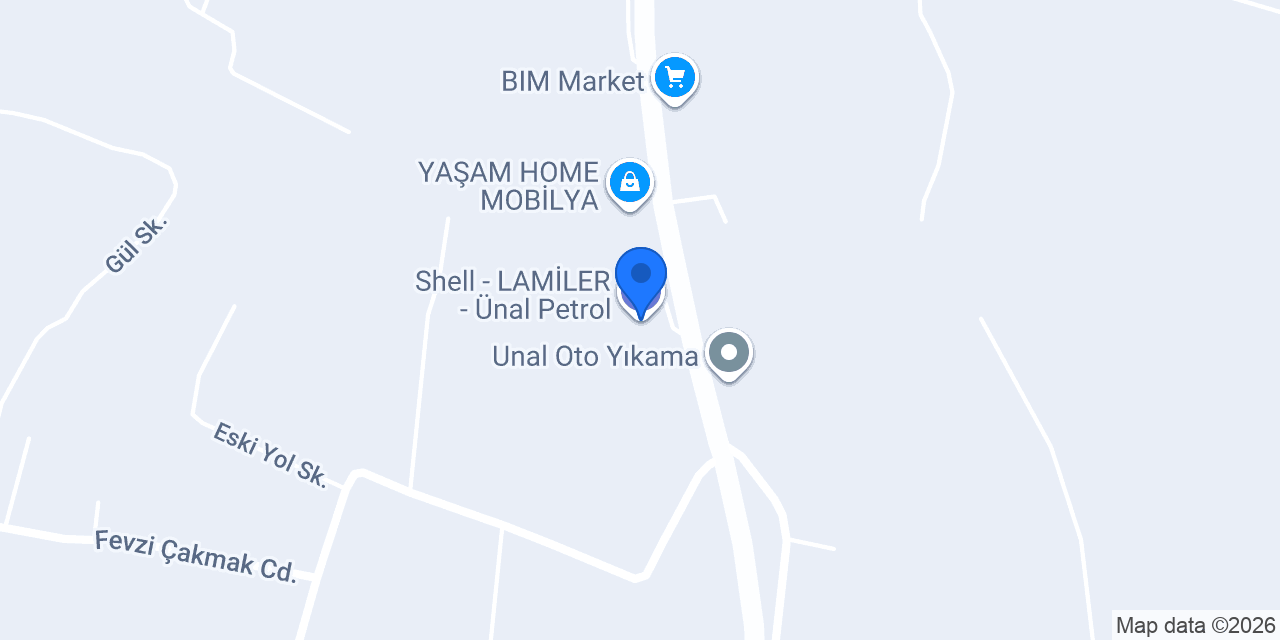 Shell - LAMİLER - Ünal Petrol konumu