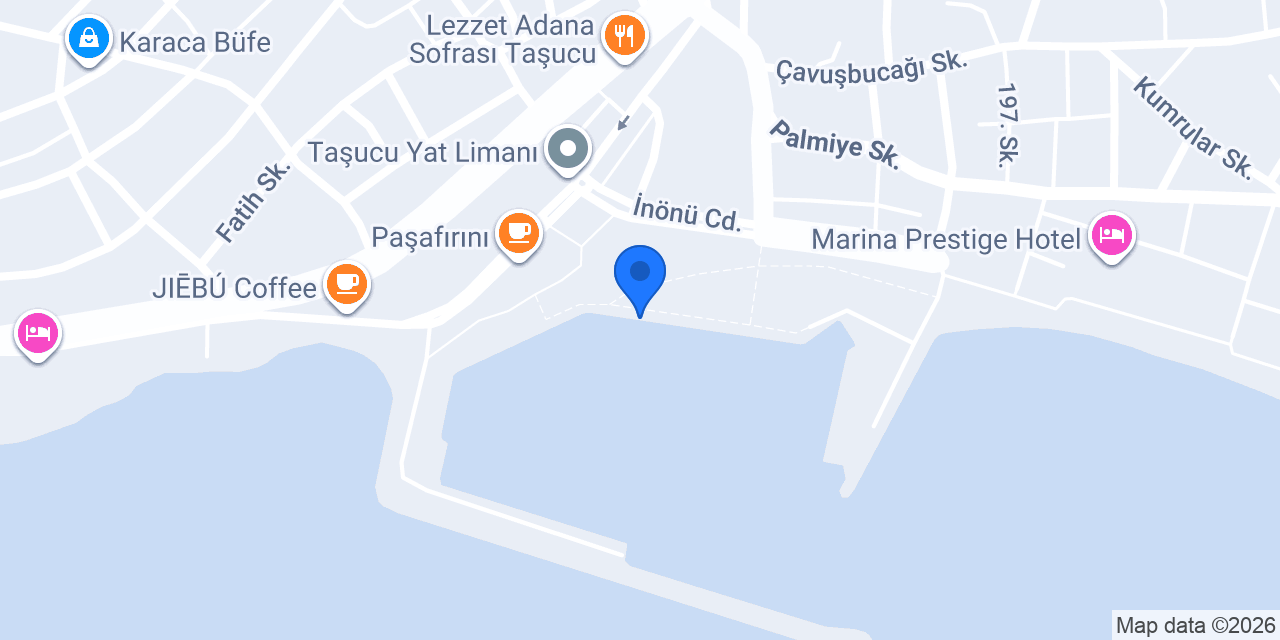 Defne Yatçılık Taşucu konumu