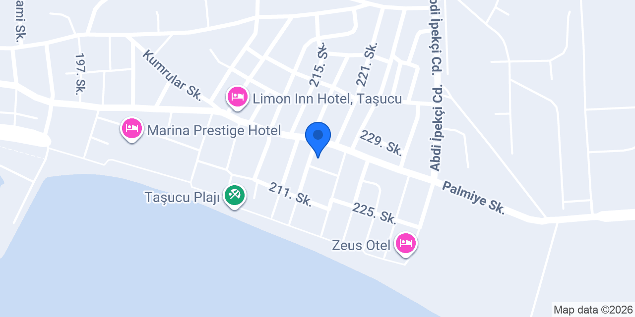 Taşucu Eva pansiyon 33 konumu