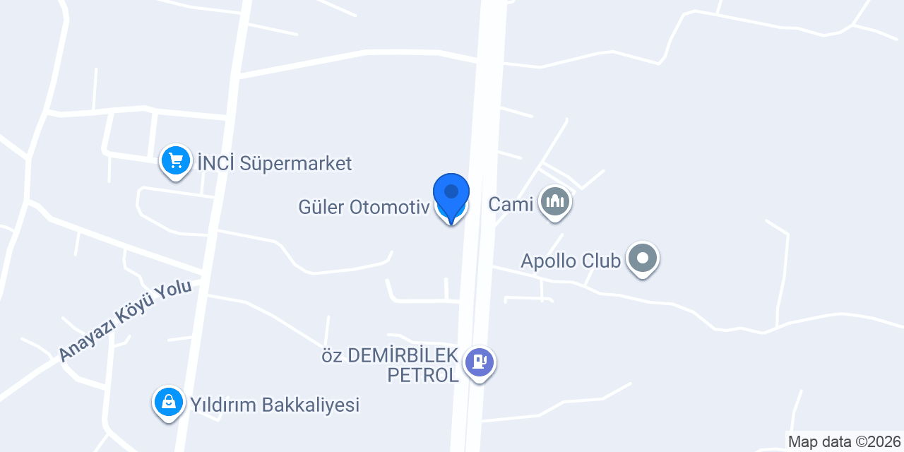 Güler Otomotiv konumu