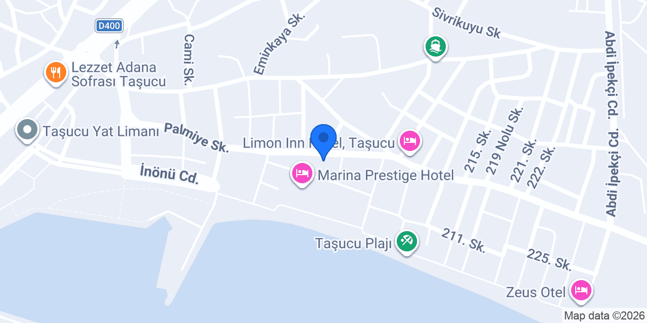 Italy Hotel - Mersin Taşucu konumu