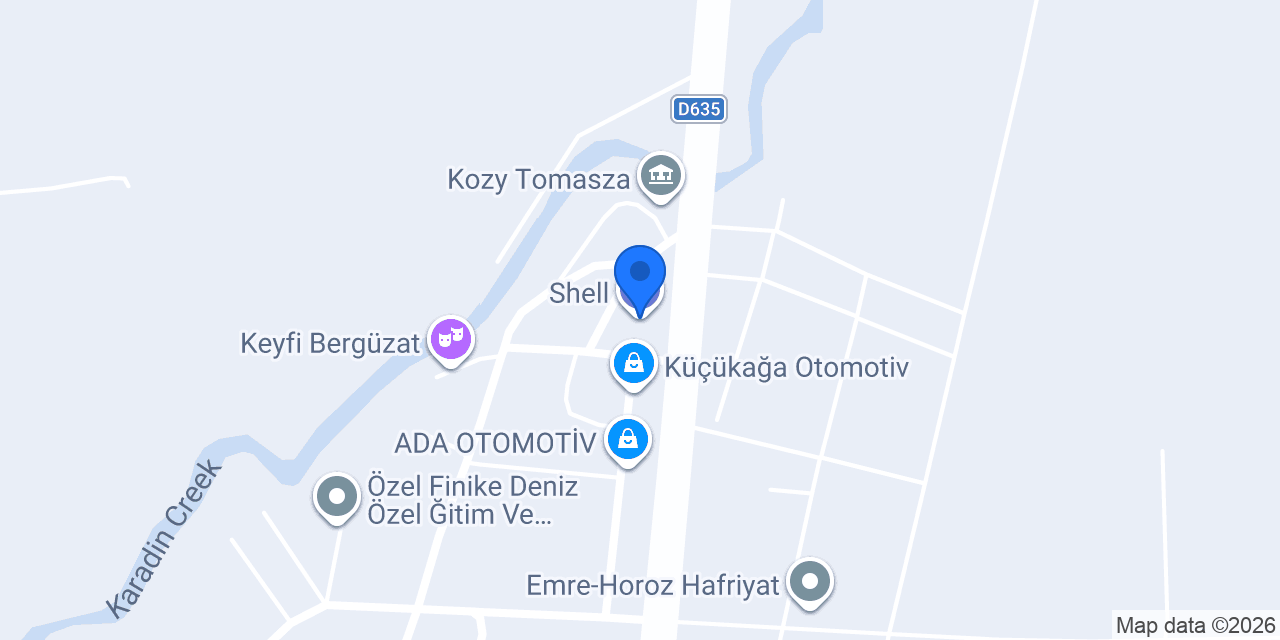 Shell konumu