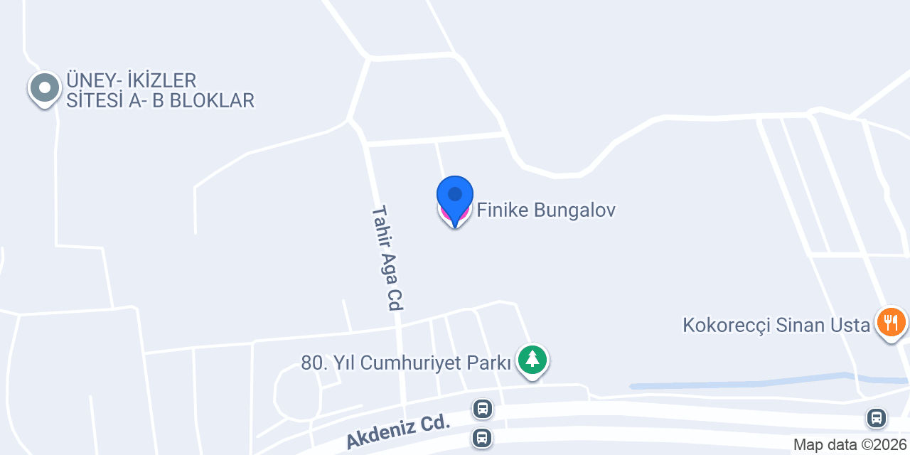 Finike Bungalov konumu