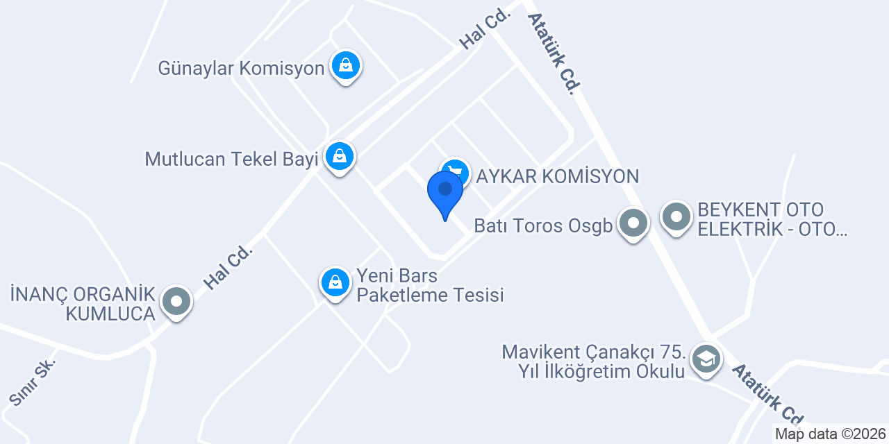 Karaaslan Tarım - Kumluca konumu