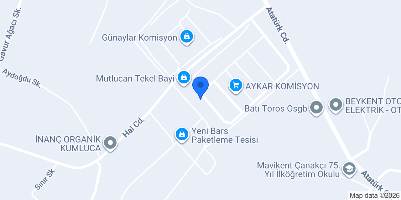 Hatipoğlu Tarım ith. ihr. ltd. şti. Mavikent konumu