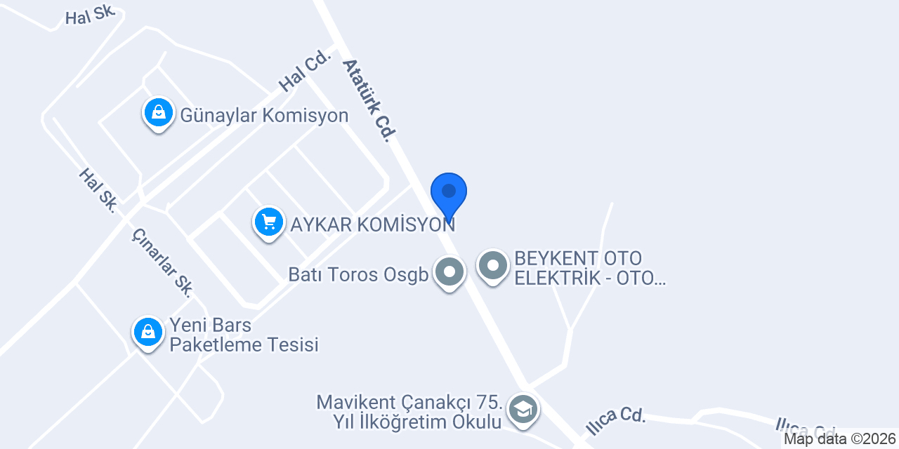 Yeşiloǧlu Mobilya konumu