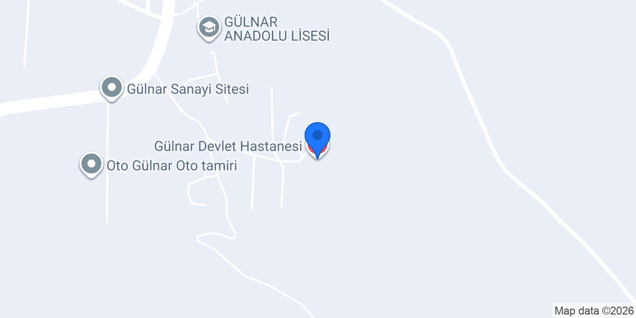 Gülnar Devlet Hastanesi konumu