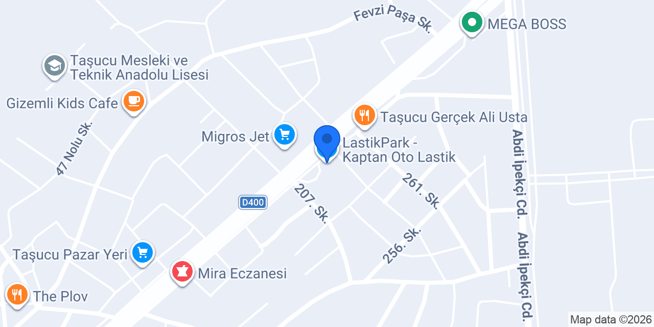 LastikPark - Kaptan Oto Lastik konumu