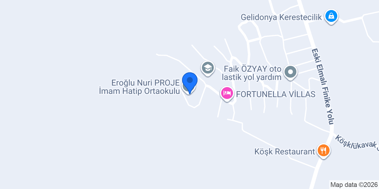 Eroğlu Nuri PROJE İmam Hatip Ortaokulu konumu