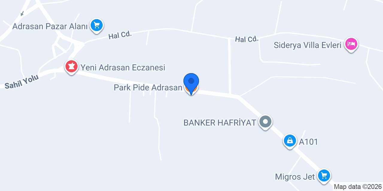 Park Pide Adrasan konumu