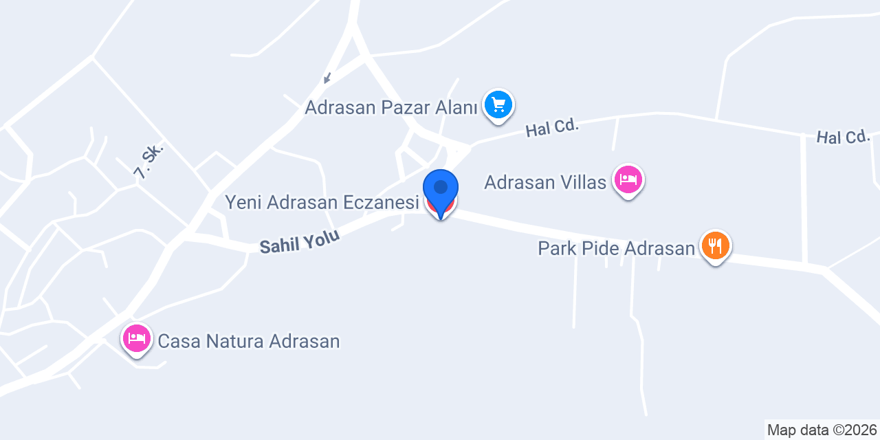 Yeni Adrasan Eczanesi konumu